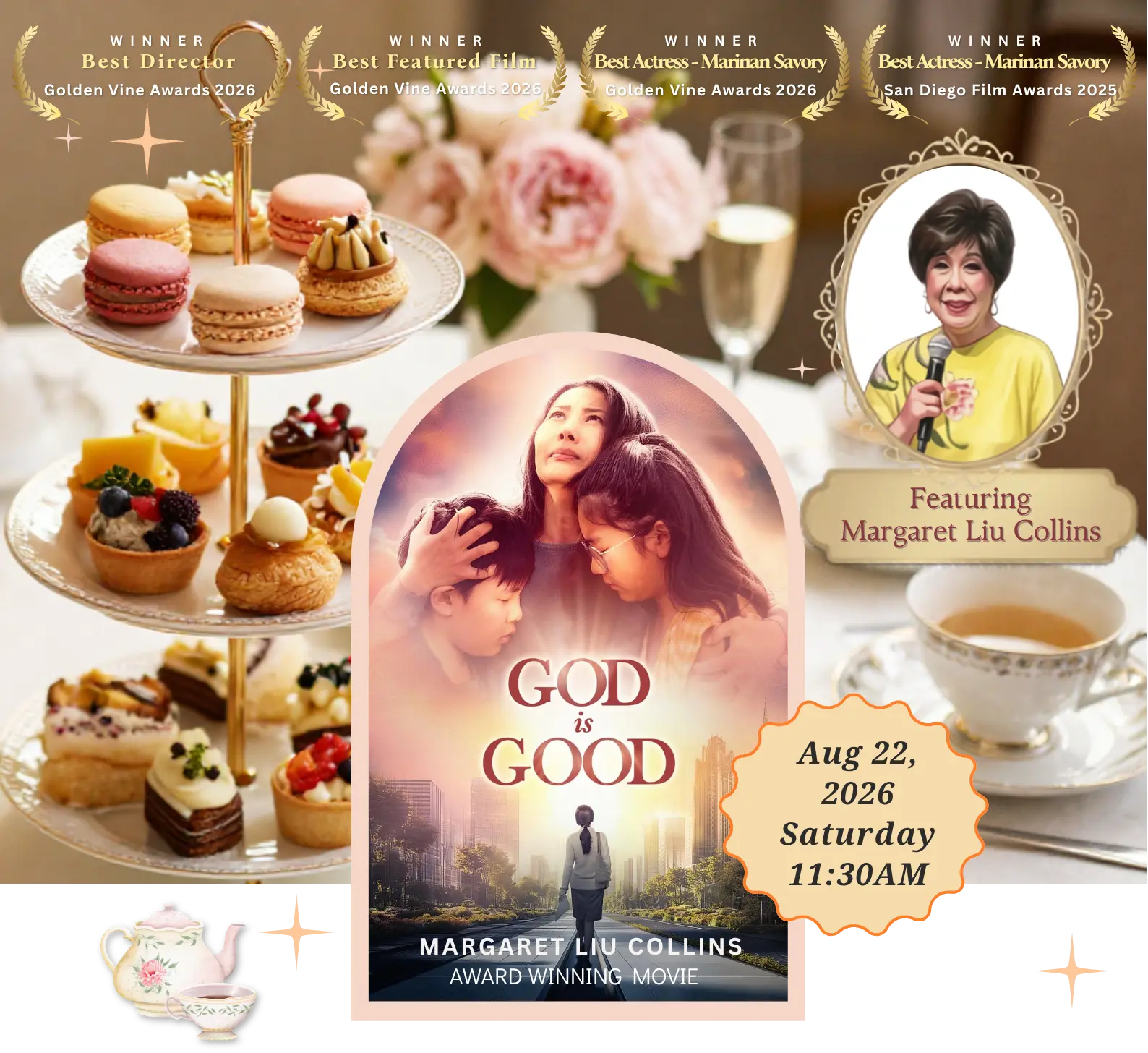 God Is Good Movie Screening + Beauty for Ashes High Tea, Saturday August 22, 2026
